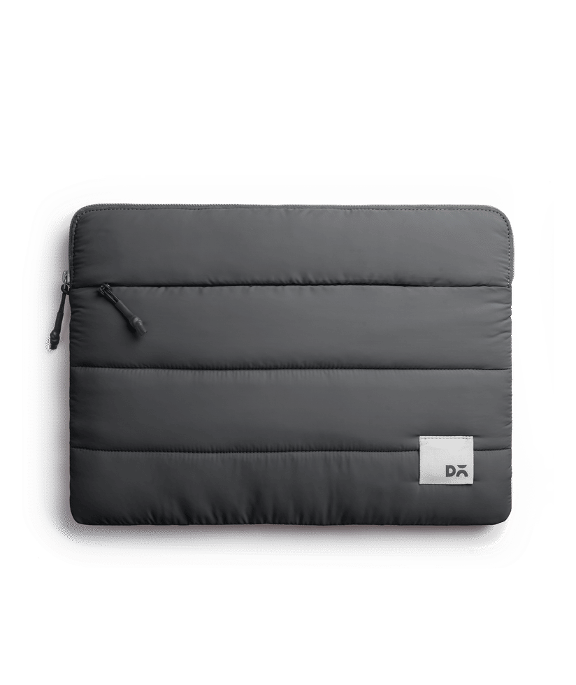 Slate Gray Stria Laptop Sleeve Large