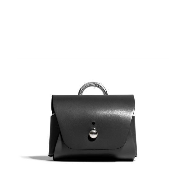 Black Airpods Pro 2 Leather Case Cover