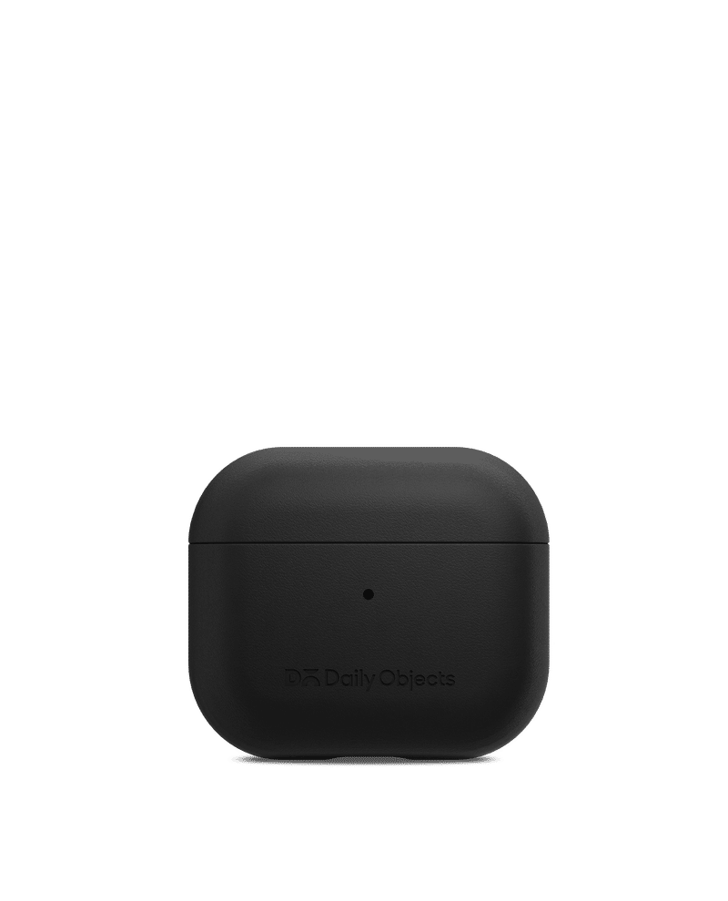 Black Leatherite AirPods 4 Case Cover