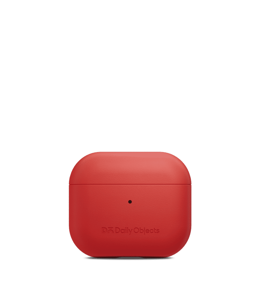 Crimson Leatherite AirPods Case Cover