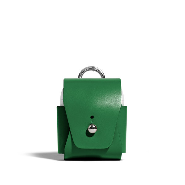 Green Airpods 2 Leather Case Cover