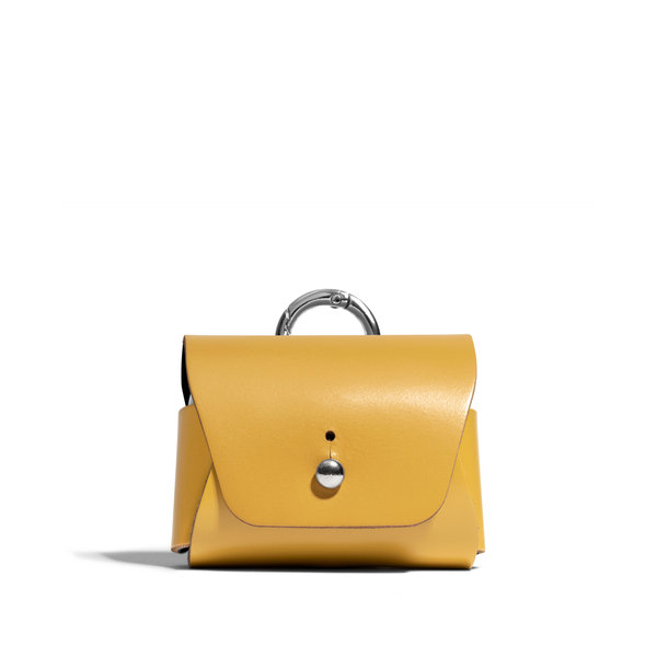 

Yellow Airpods Pro 2 Leather Case Cover