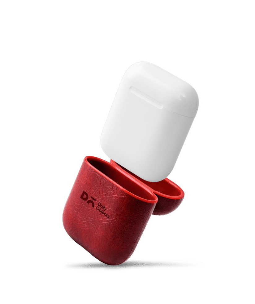dødbringende Balehval nyheder Red Leather Airpods Case Cover Buy At DailyObjects