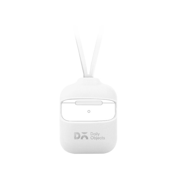 

White Silicone Sling AirPods Case Cover