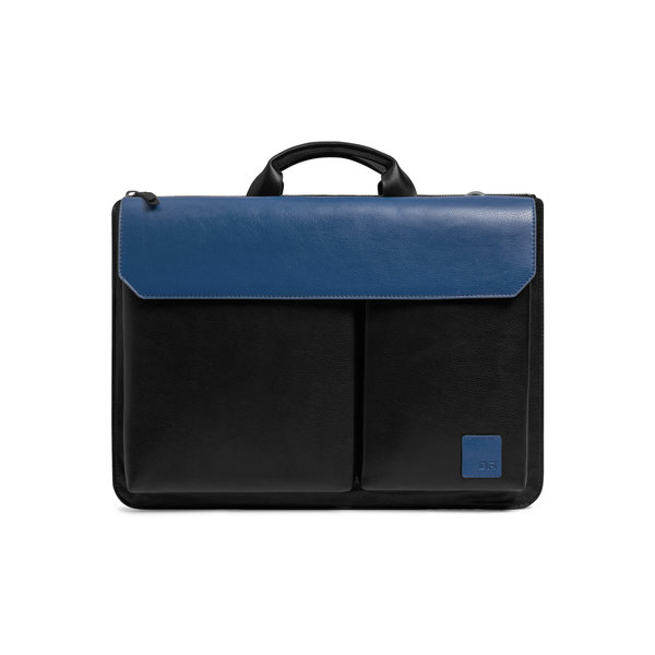 Black-Blue Urban Tech Brief Bag - Large