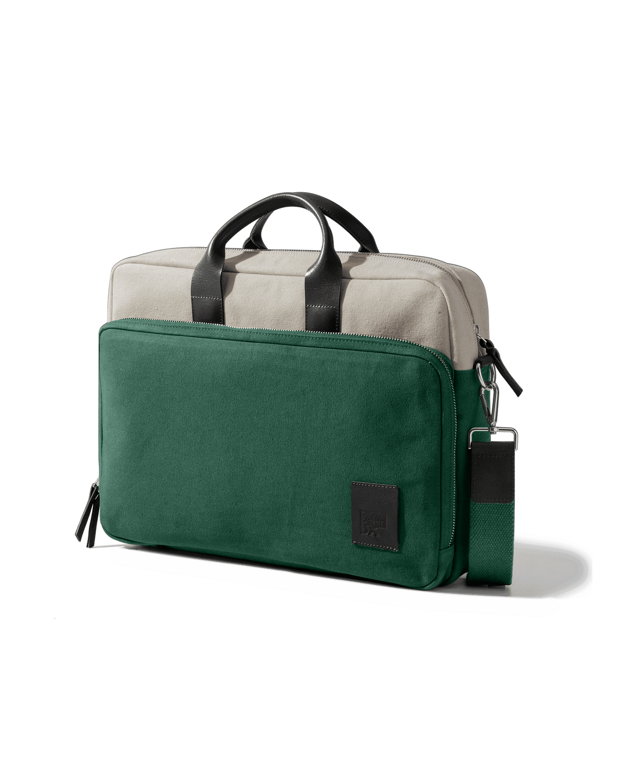 Ivory-Forest Green Commute Messenger Bag - Medium