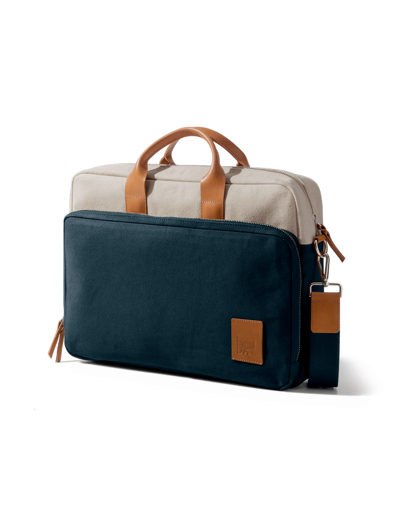 Ivory - Navy Commute Messenger Bag - Medium