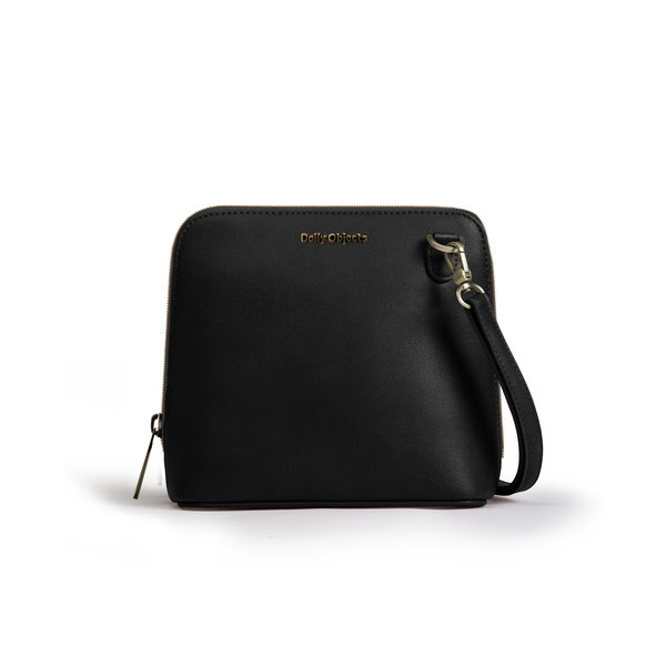 

DailyObjects Black Vegan Leather - Trapeze Crossbody Bag