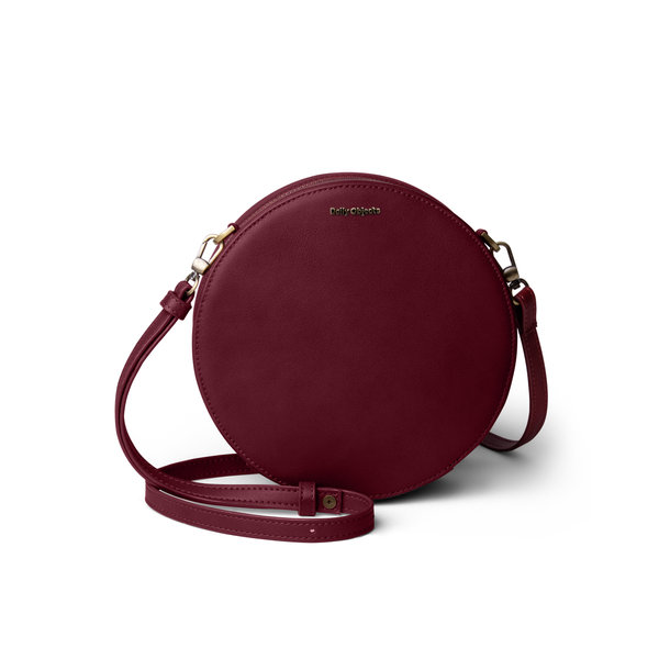 

DailyObjects Burgundy Vegan Leather - Orbis Crossbody Bag