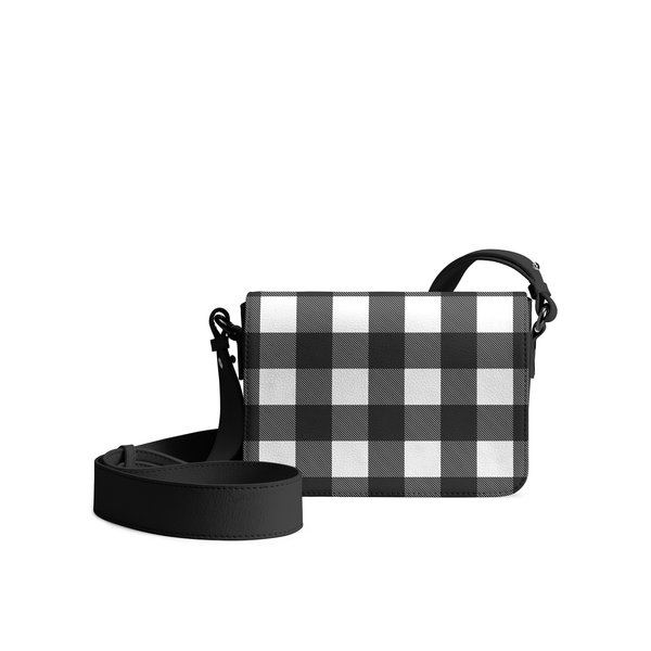 

DailyObjects Charcoal Gingham Sol Box Shoulder Bag