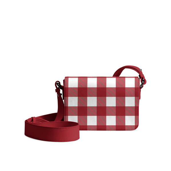 

DailyObjects Cherry Gingham Sol Box Shoulder Bag