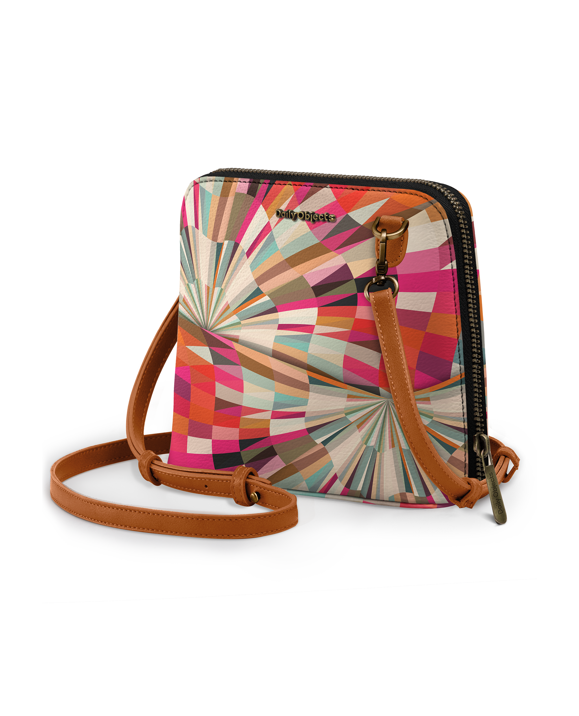 DailyObjects Multicolor Sling Bag Handcrafted Crossbody Purse with Zip  Closure Safety-Adjustable Detachable Straps Gold - Price in India |  Flipkart.com