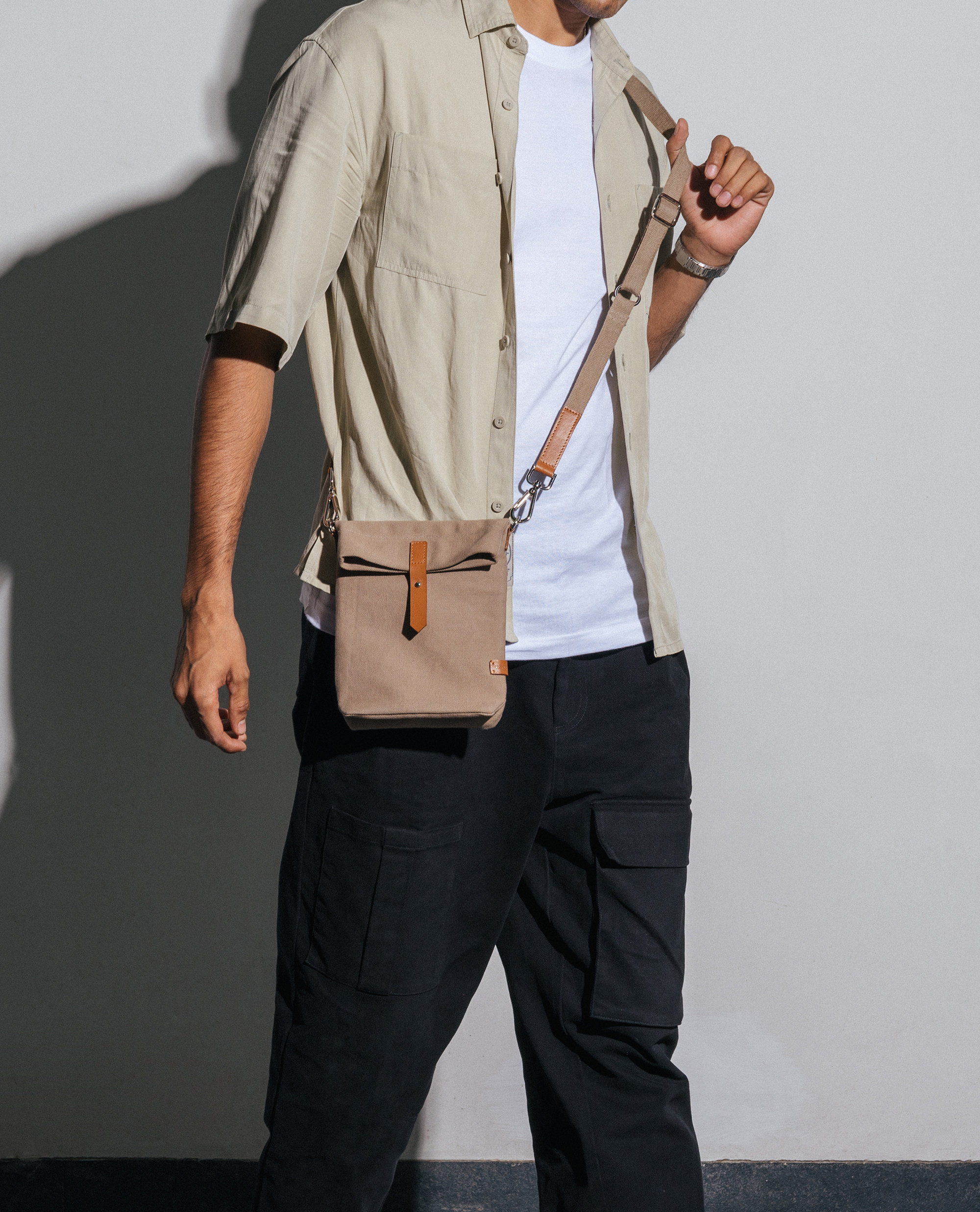 DailyObjects Khaki Beige Scout Crossbody Bag Buy At DailyObjects