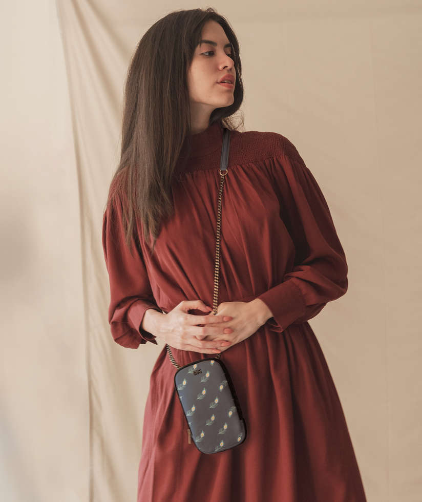 DailyObjects Navy Feathers - TallBoi Crossbody Bag Buy At DailyObjects