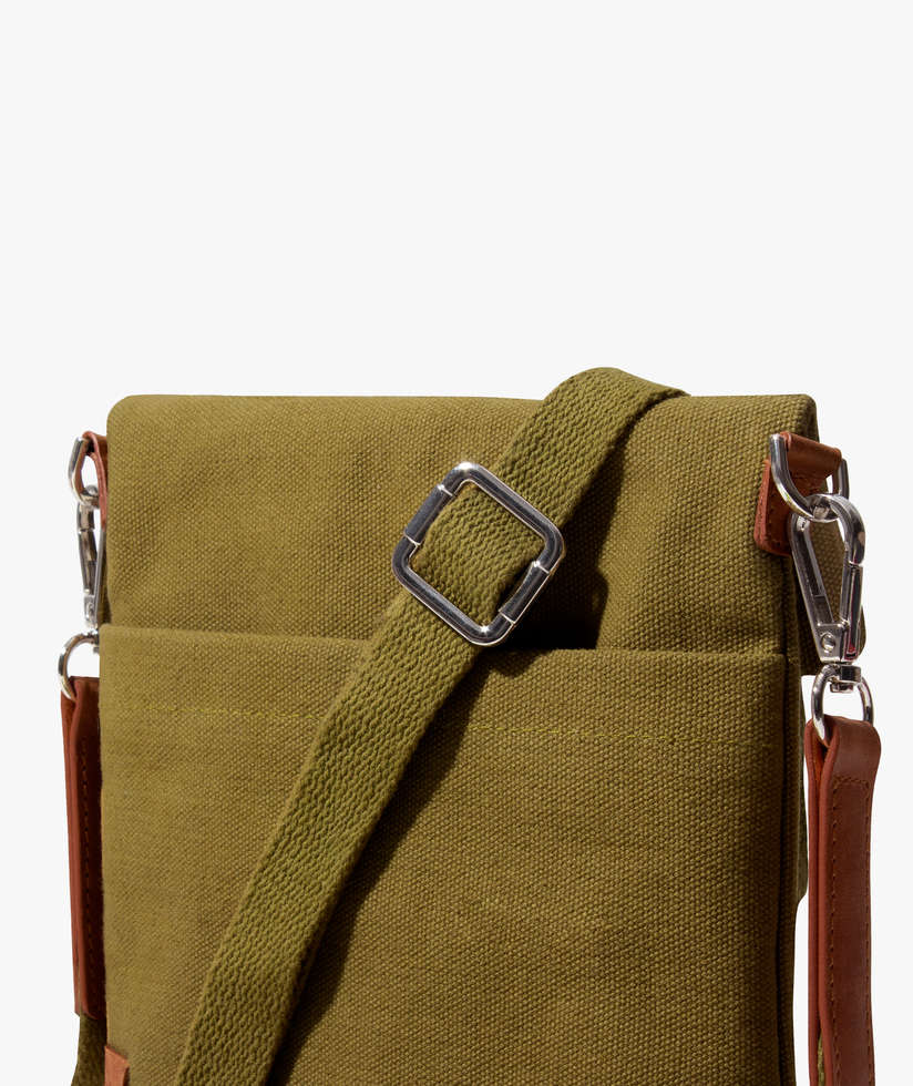 Khaki Beige Scout Crossbody Bag by DailyObjects