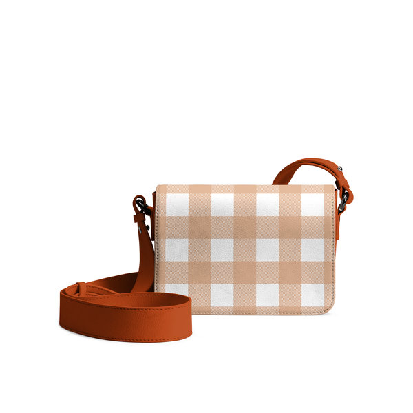 

DailyObjects Orange Gingham Sol Box Shoulder Bag