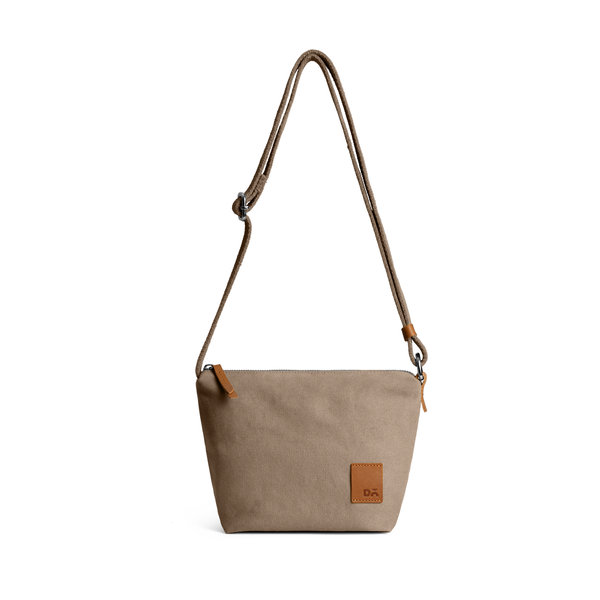 Khaki Beige Caddy Crossbody Bag