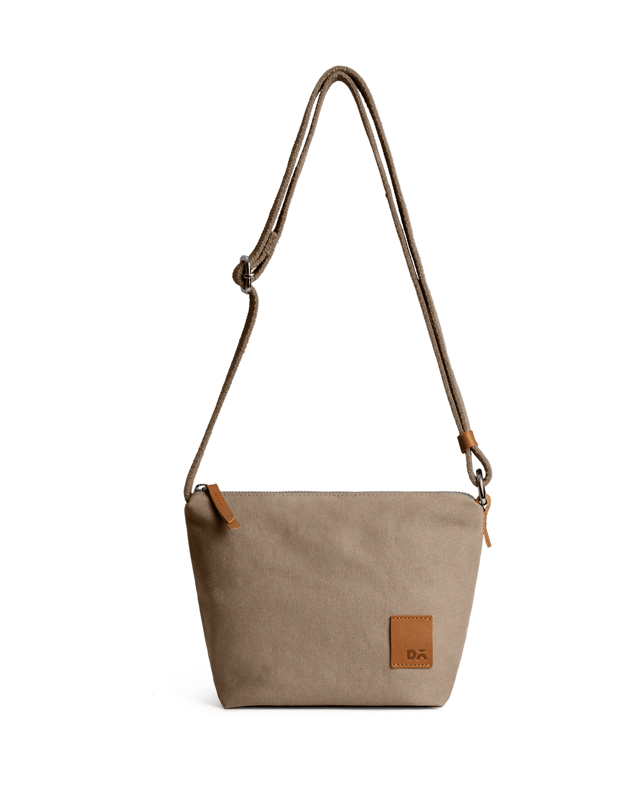 Khaki Beige Caddy Crossbody Bag
