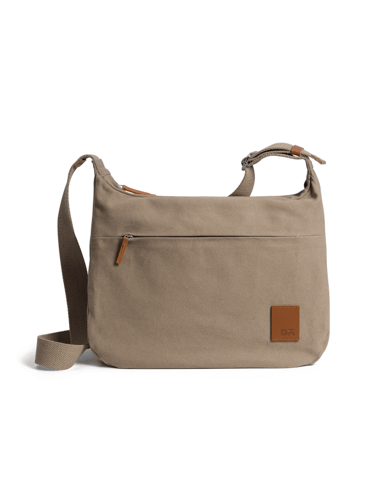 Khaki Beige March Crossbody Bag Large