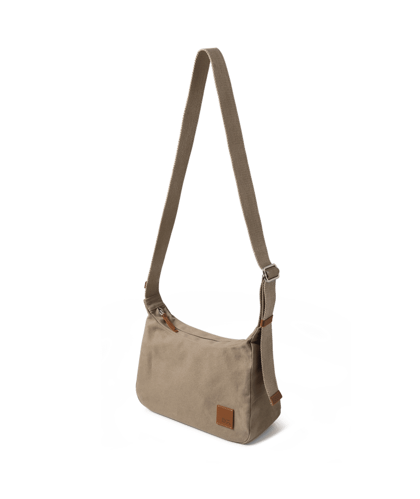 ◇LOW CLASSIC◇ PIGMENT WASHED CROSS POCKET BAG_BROWN_LW255B