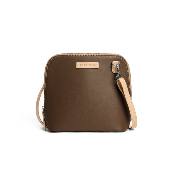 

Walnut Brown Trapeze Crossbody Bag