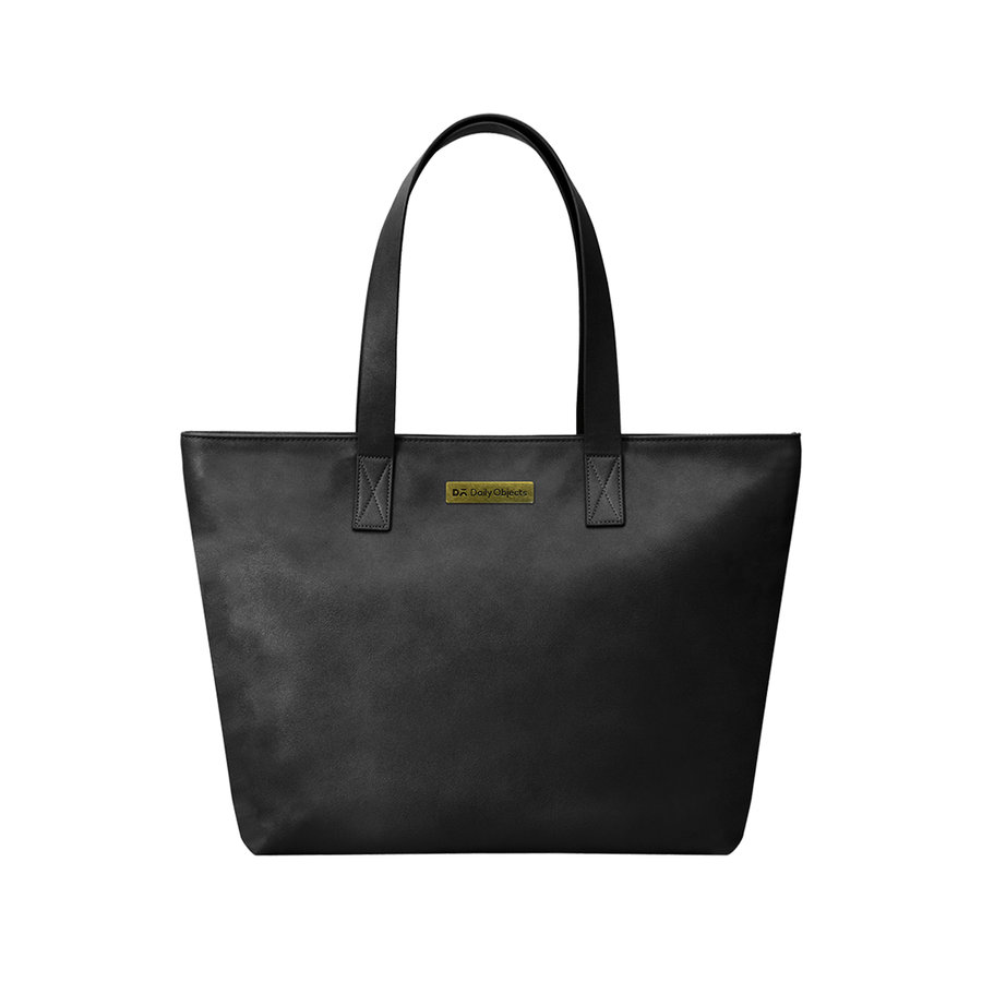 

DailyObjects Black Vegan Leather Fatty Tote Bag