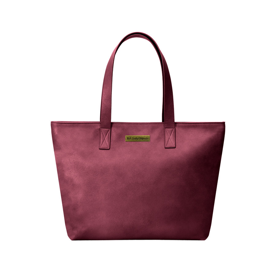 

DailyObjects Burgundy Vegan Leather Fatty Tote Bag