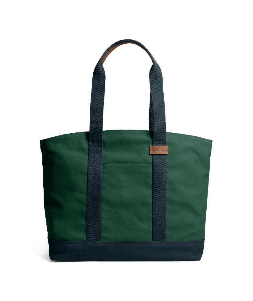 Forest Green-Navy Field Tote Bag