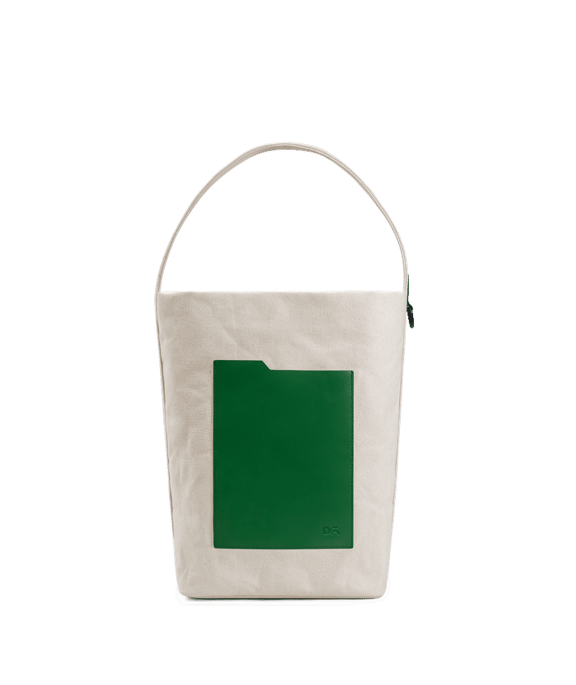 Ivory-Green Vessel Leather Pocket Tote Buy At DailyObjects