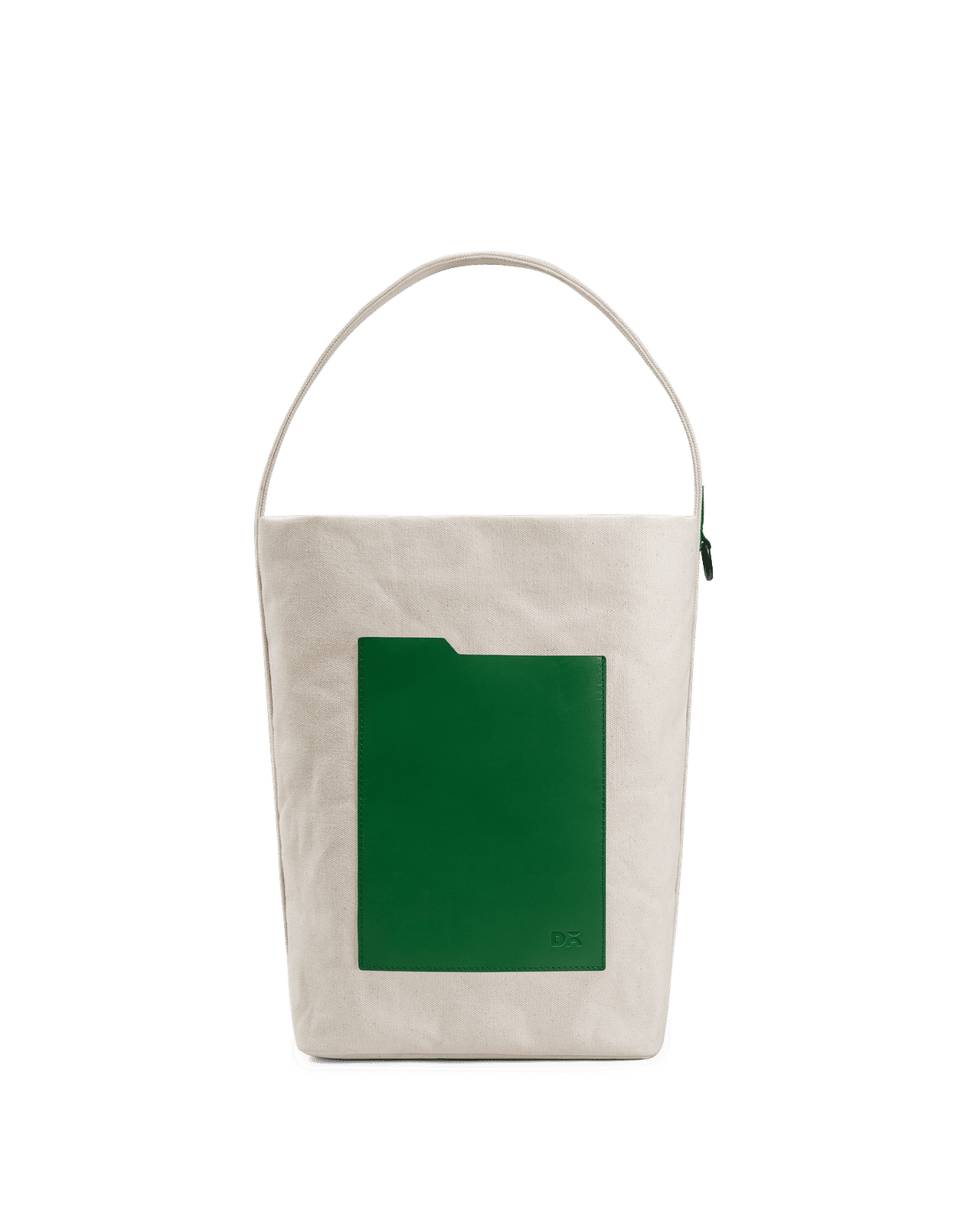 Ivory-Green Vessel Leather Pocket Tote