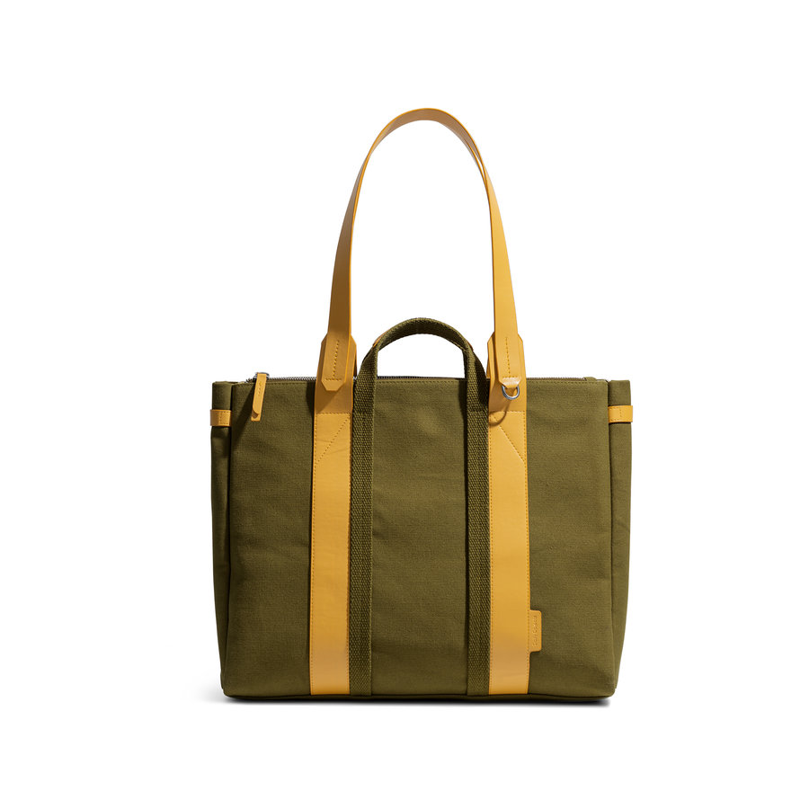

Olive-Yellow System Tote Bag