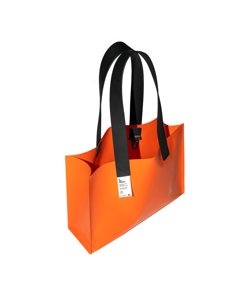 Orange Sidewalk Tote Bag Small by DailyObjects