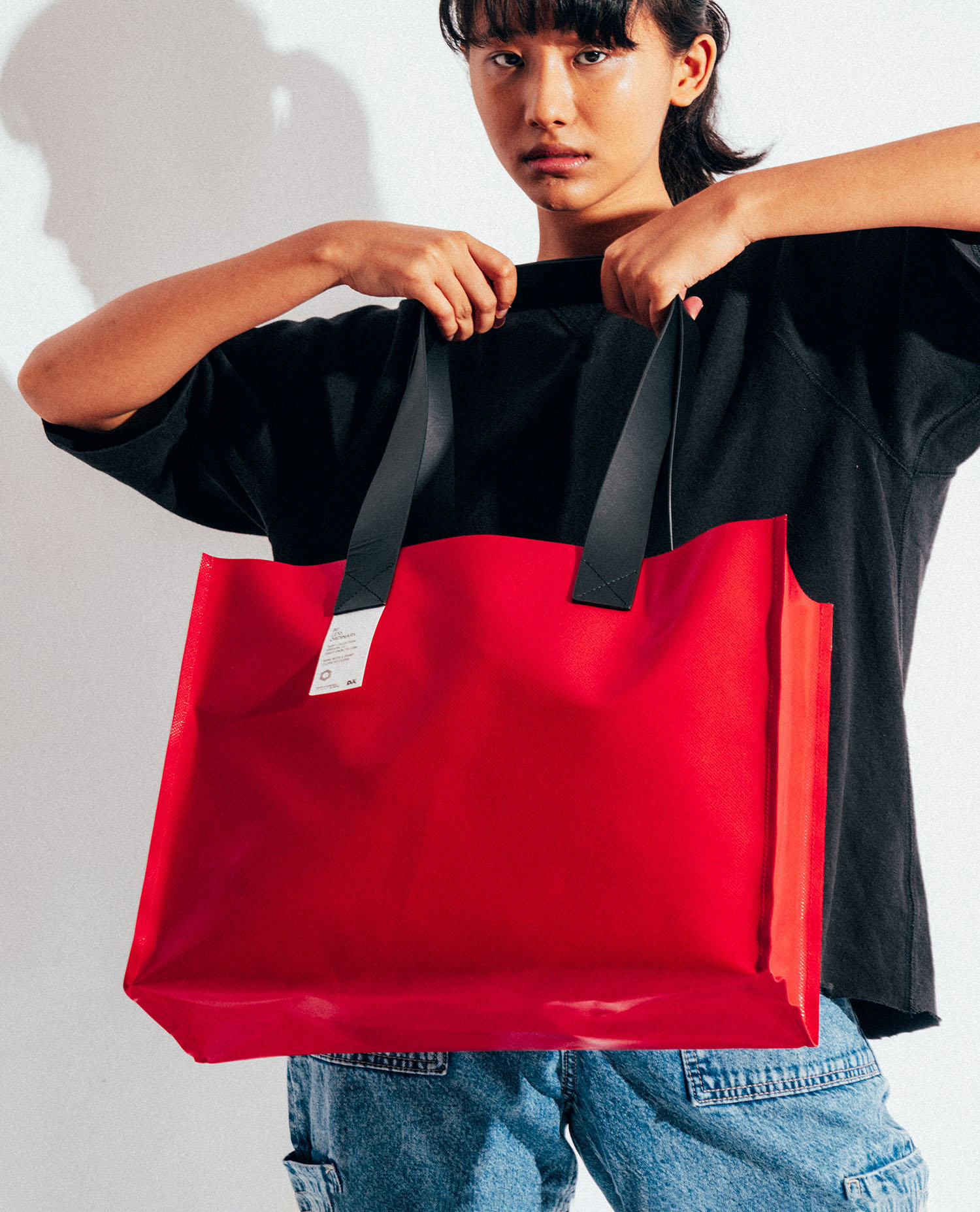 Large red tote hot sale