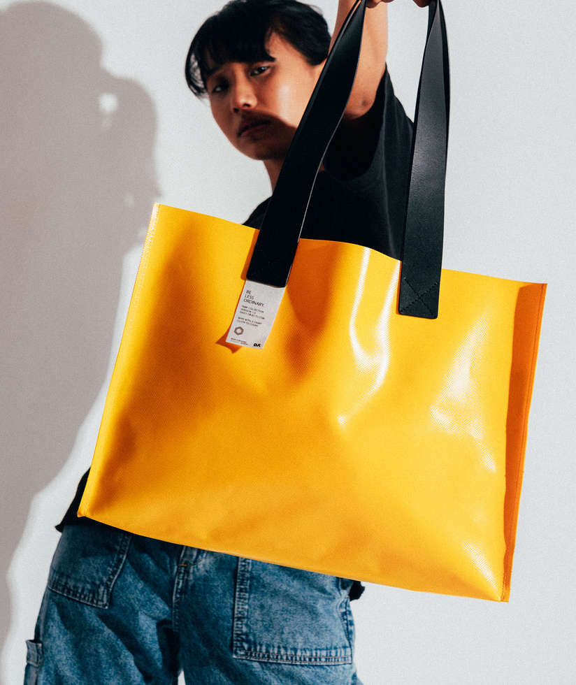 Orange Sidewalk Tote Bag Small by DailyObjects