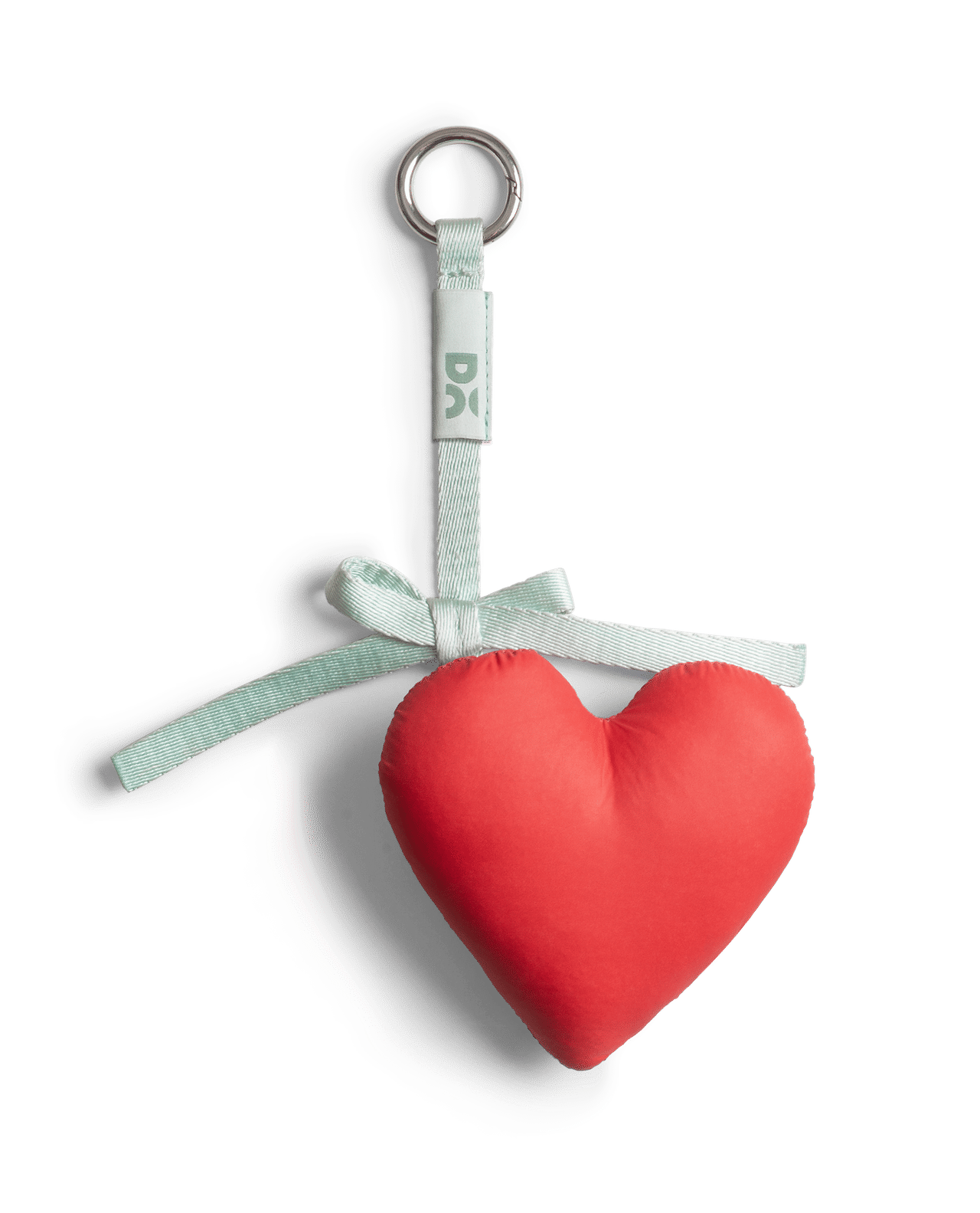 Candy Cane Puft Holly Heart Charm