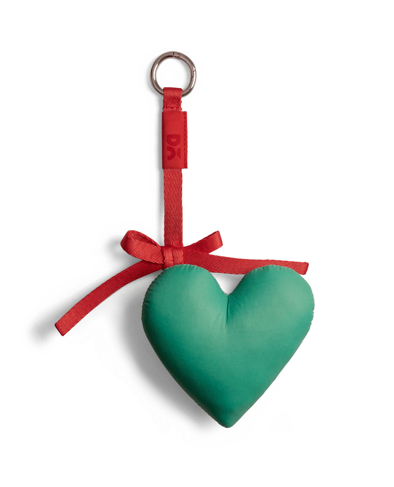 Evergreen Puft Holly Heart Charm
