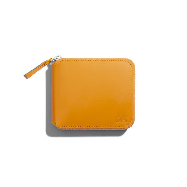

Chrome Yellow Vegan Leather Zip Wallet