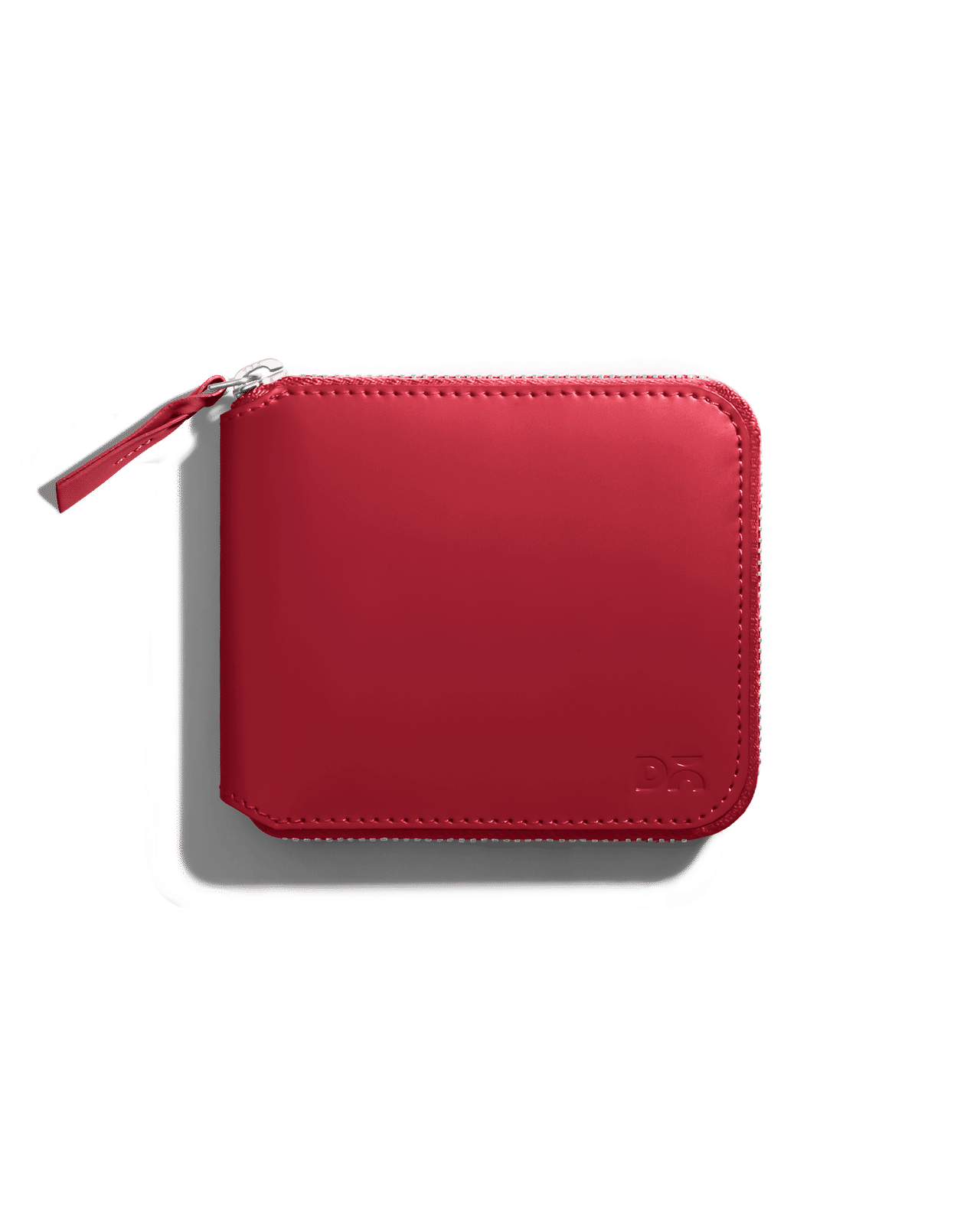 Crimson Red Vegan Leather Zip Wallet