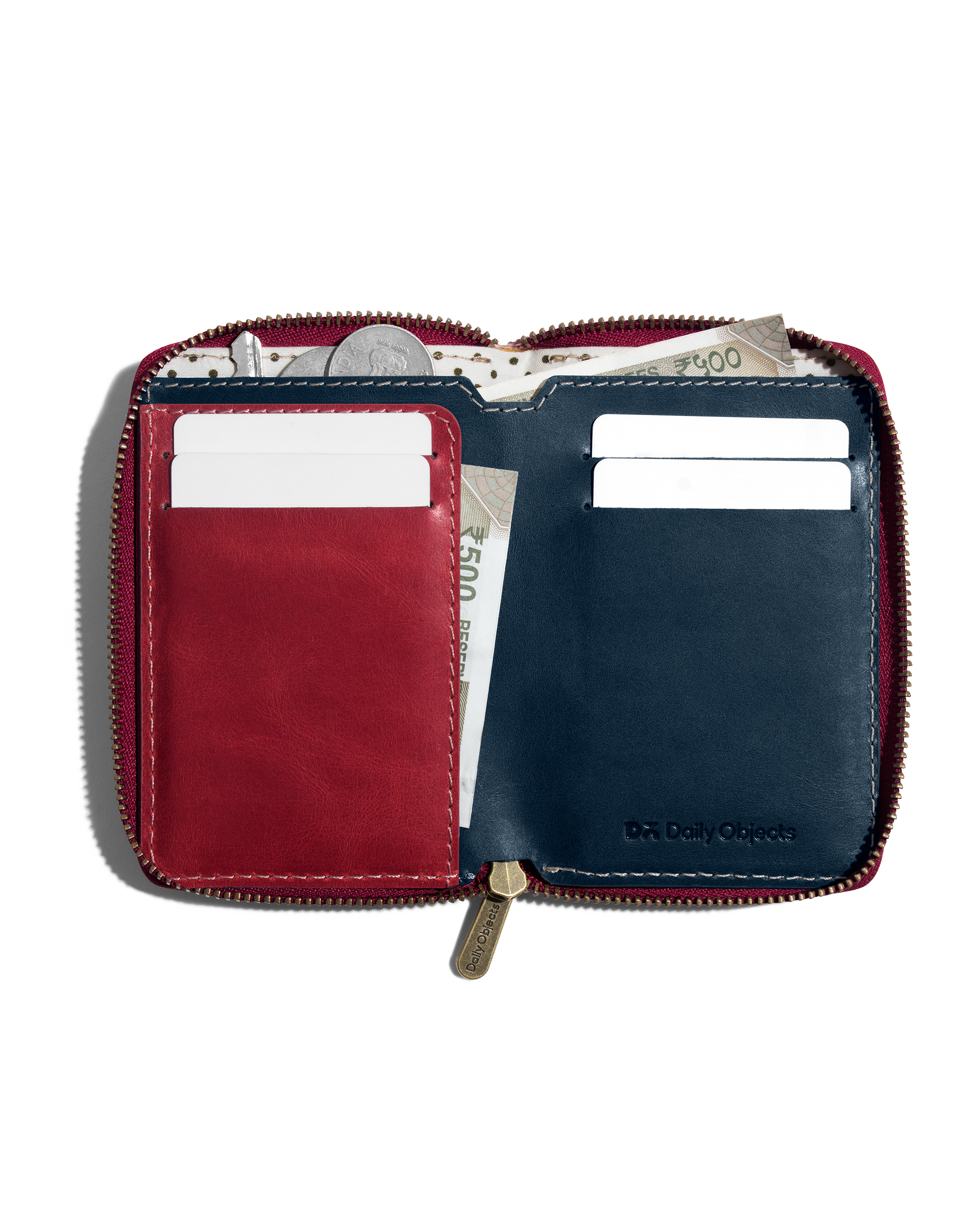 DailyObjects Scarlet Red Zip-Around Leather Wallet Buy At DailyObjects