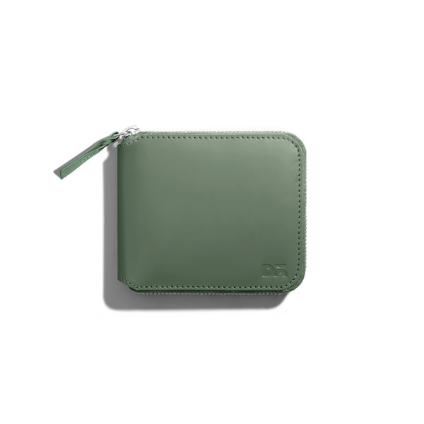 

Sap Green Vegan Leather Zip Wallet