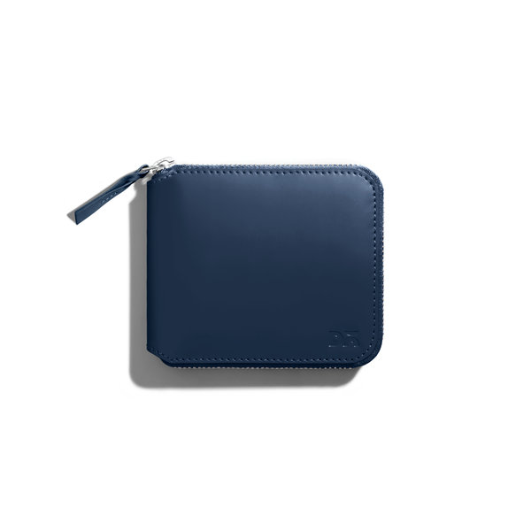 

Ultramarine Blue Vegan Leather Zip Wallet