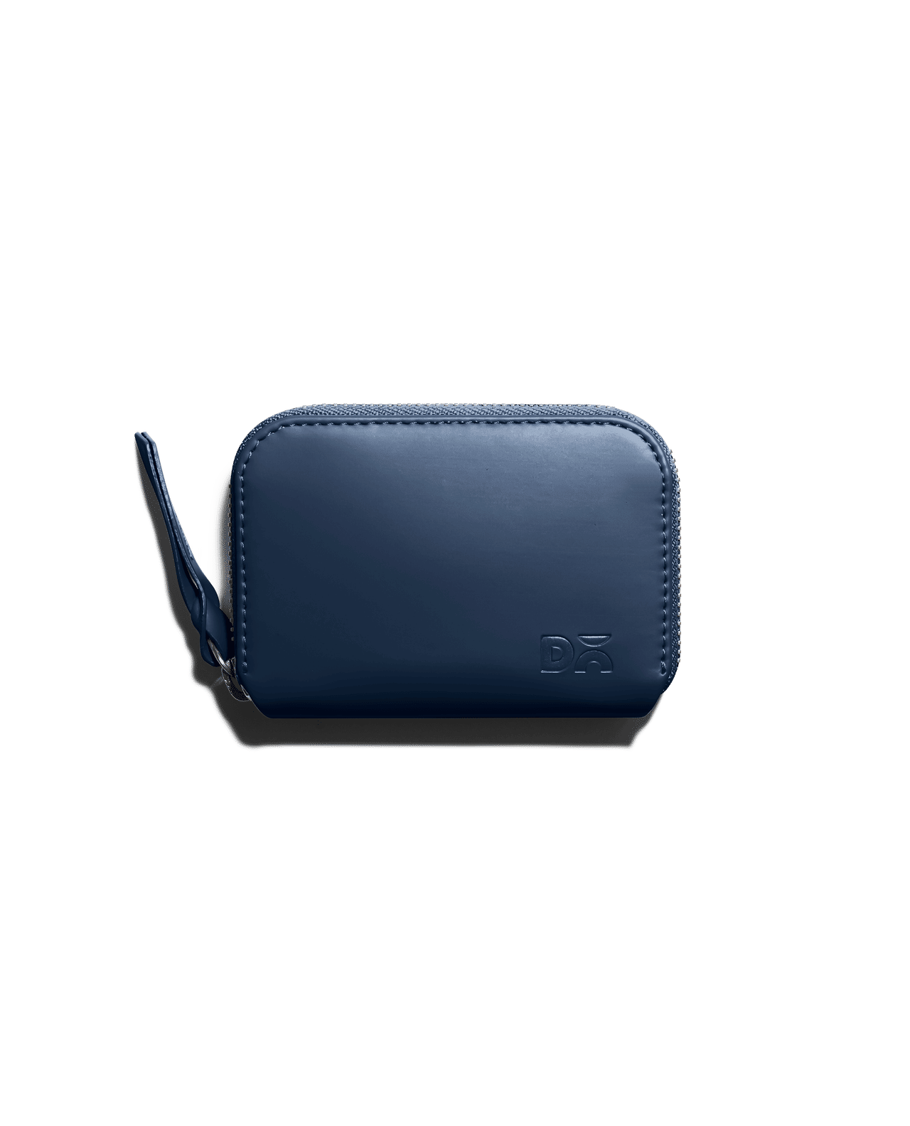 Ultramarine Blue Vegan Leather Zipper Slim Card & Coin Wallet