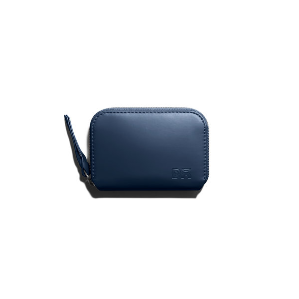 

Ultramarine Blue Vegan Leather Zipper Slim Card & Coin Wallet