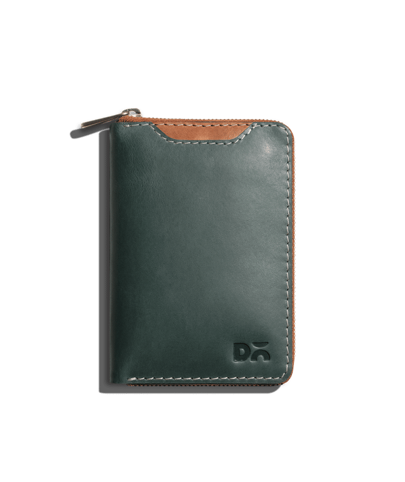 DailyObjects Forest Green Zip-Around Leather Wallet Buy At