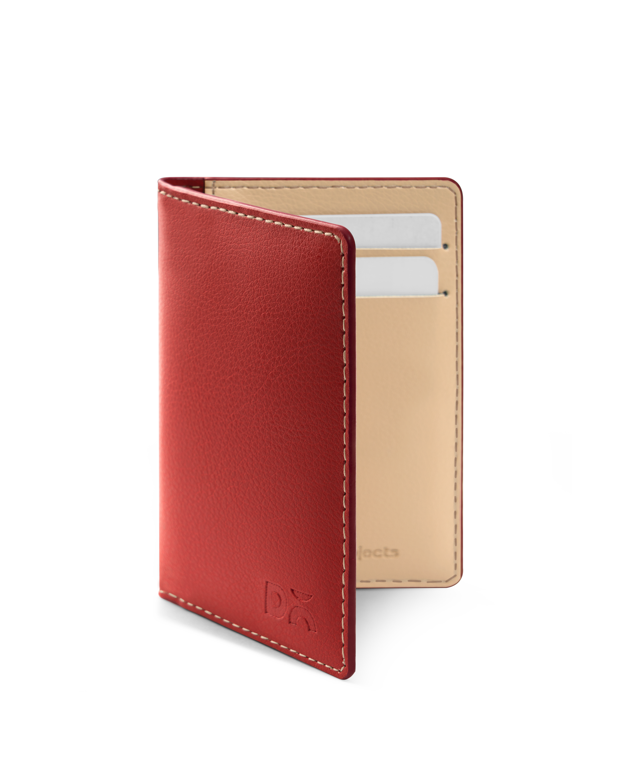 Scarlet Red Log Bi-Fold Leather Wallet by DailyObjects
