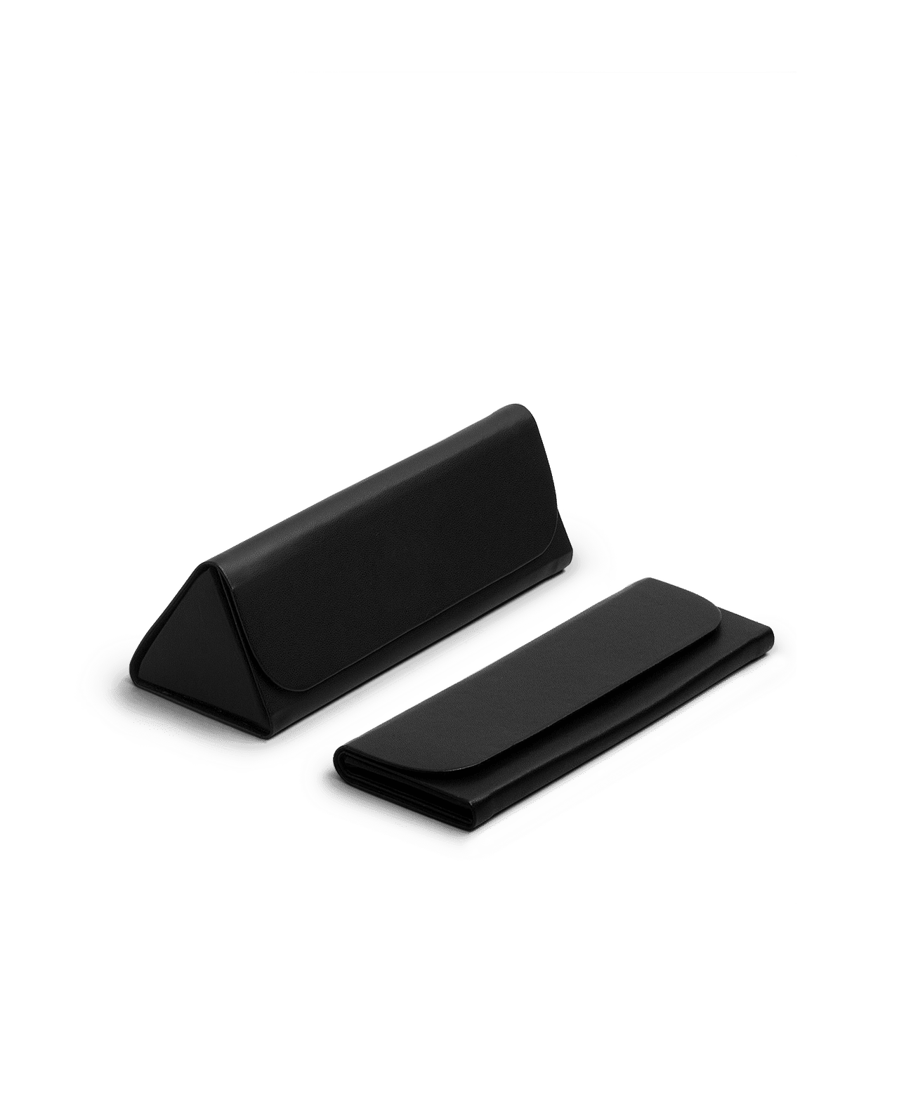 Black Faux Leather Foldaway Slim Eyewear/Sunglass Case