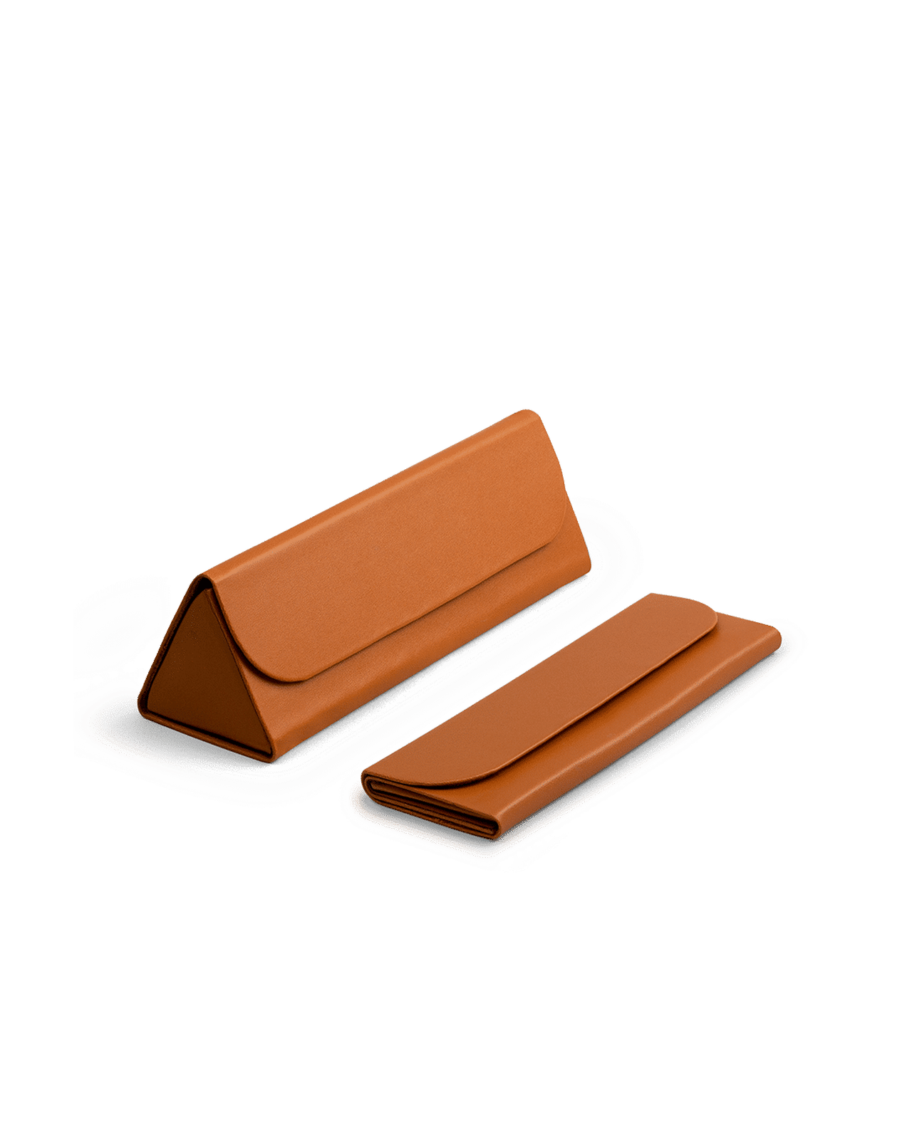 Tan Faux Leather Foldaway Slim Eyewear/Sunglass Case