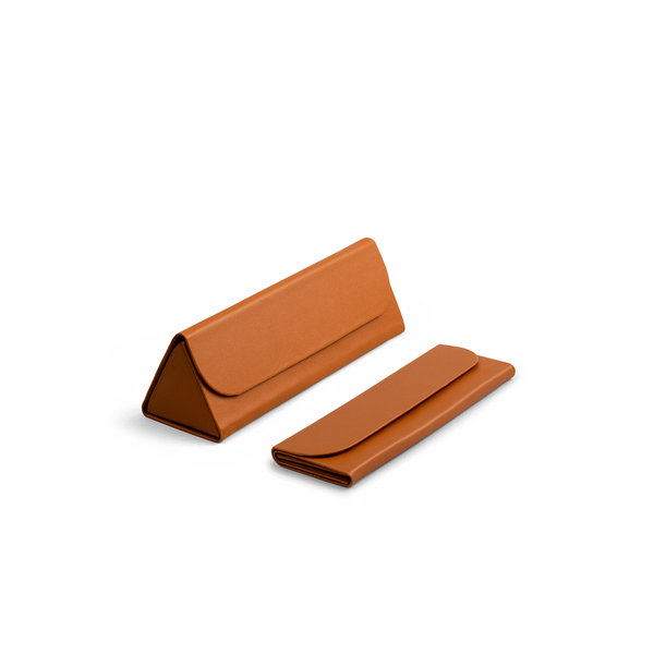 

DailyObjects Tan Faux Leather Foldaway Slim Eyewear/Sunglass Case