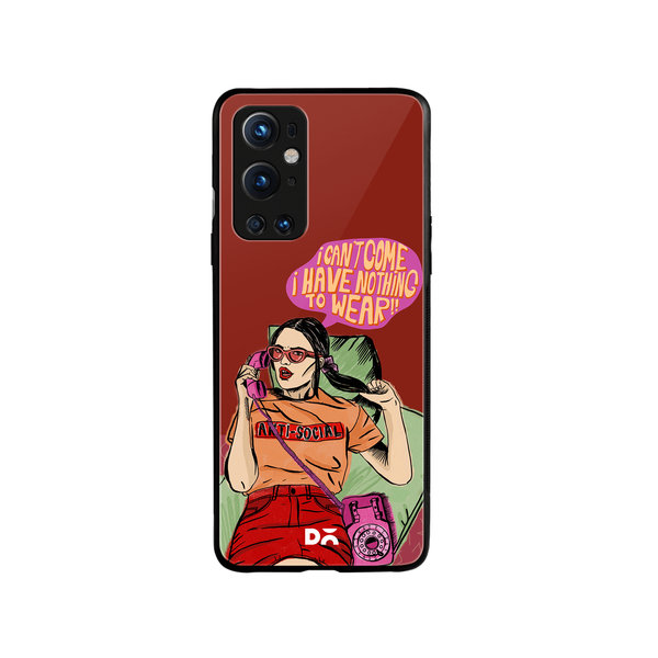 

DailyObjects Anti Social Babe Glass Case Cover For OnePlus 9 Pro