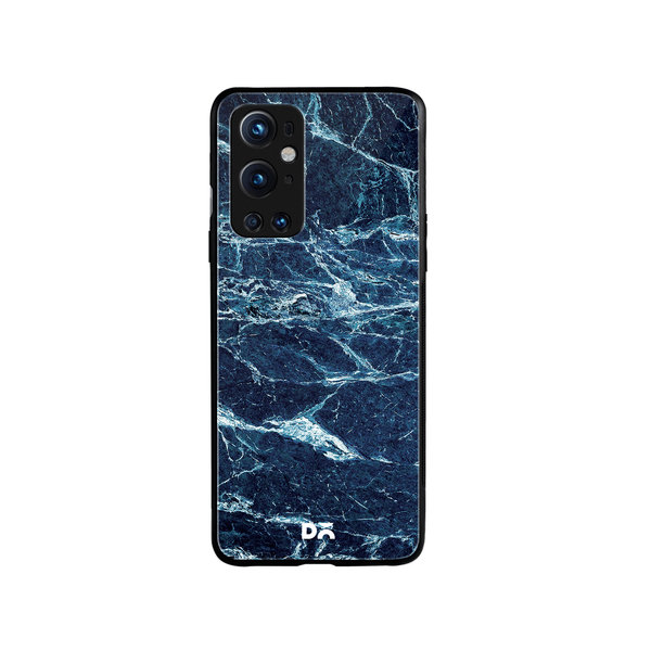 

DailyObjects Black And Sea Marble Glass Case Cover For OnePlus 9 Pro
